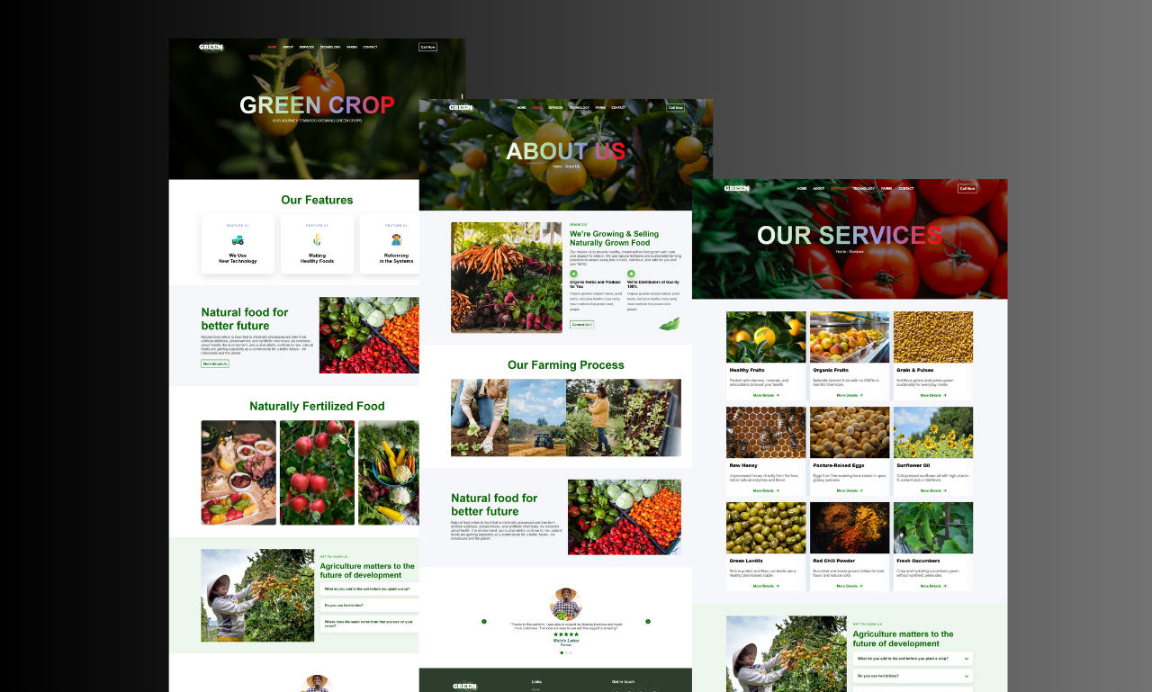 Green Crop - Agriculture Website